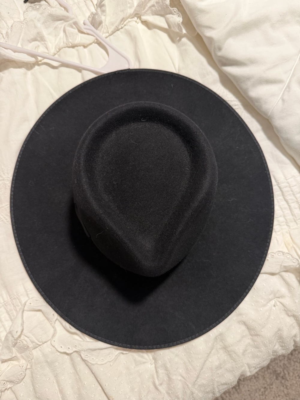 Lack Of Color Black Wide Brim Wool Hat